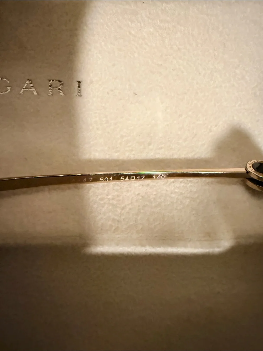Bvlgari Gold and Black Designer Eyeglass Frames